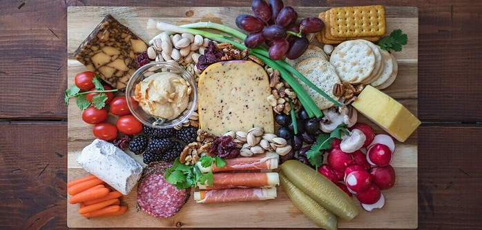 Food Platter with Various Flavor Profiles