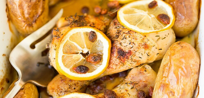 Herb Lemon Chicken and Roasted Almonds