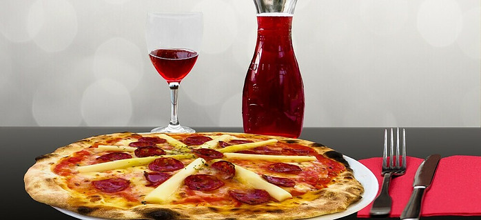 Pizza and Red Wine